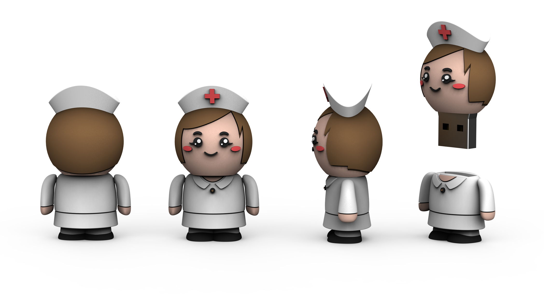 Custom nurse-shaped USB drive